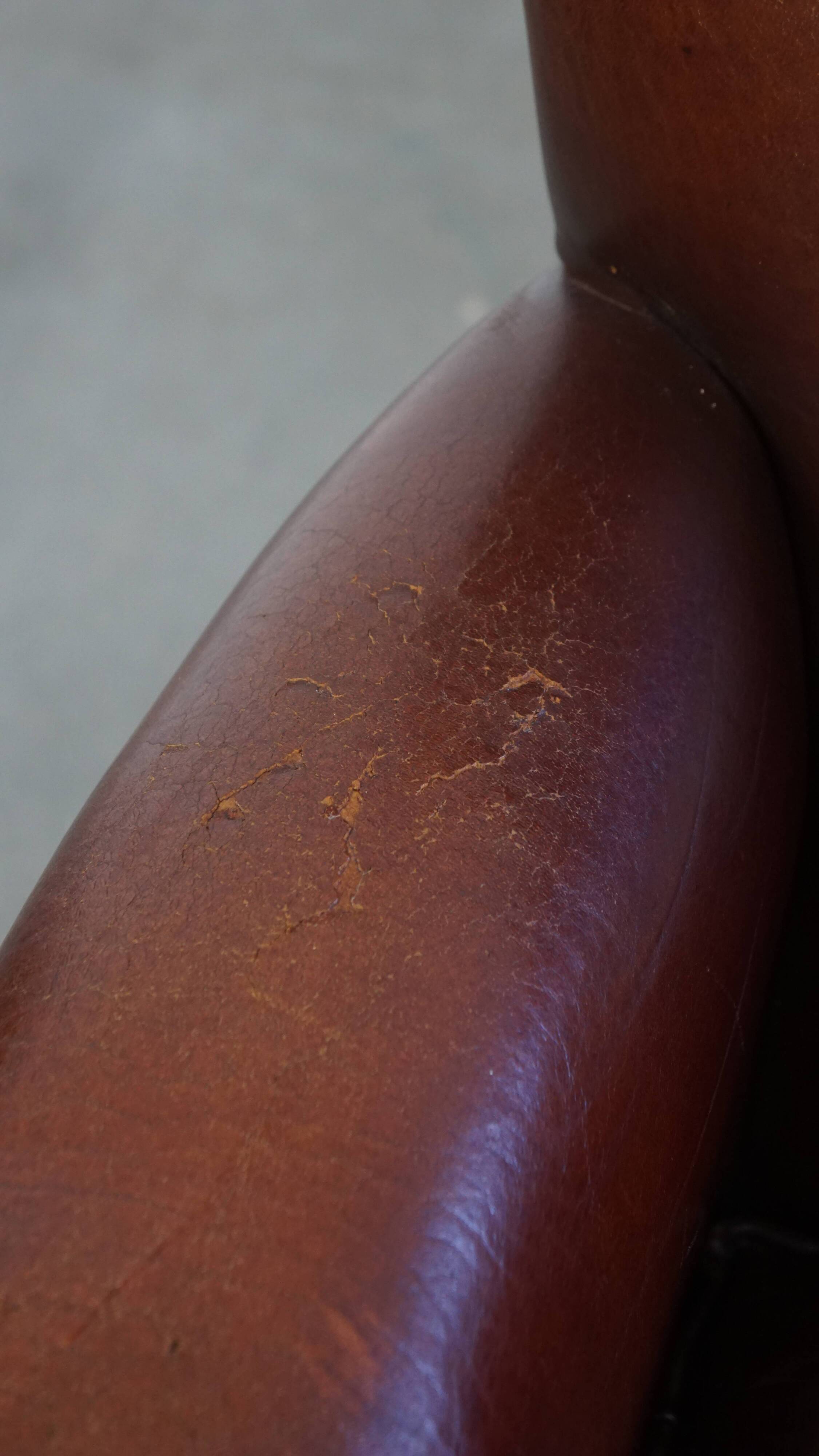 Vintage Sheepskin Leather Armchair