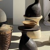 Sexy Neck - Solid wood (monoxyle) brown side table