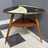 Triangular glass table from the 1960s