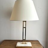 Lampe de table en laiton et marbre