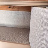 Small accent furniture / cream beige chest of drawers natural wood – chic style