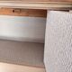 Small accent furniture / cream beige chest of drawers natural wood – chic style