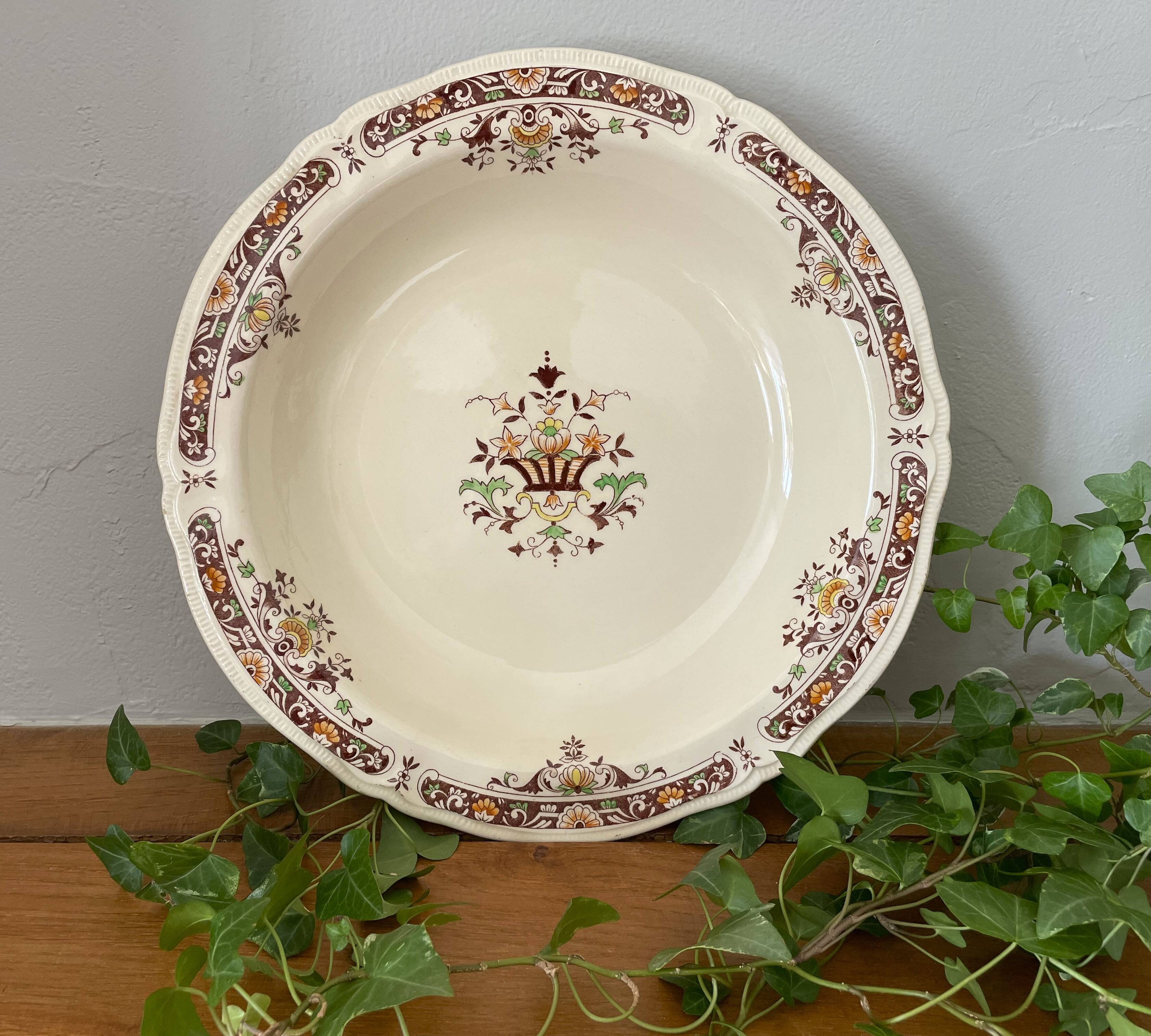 Antique Longchamp earthenware salad bowl