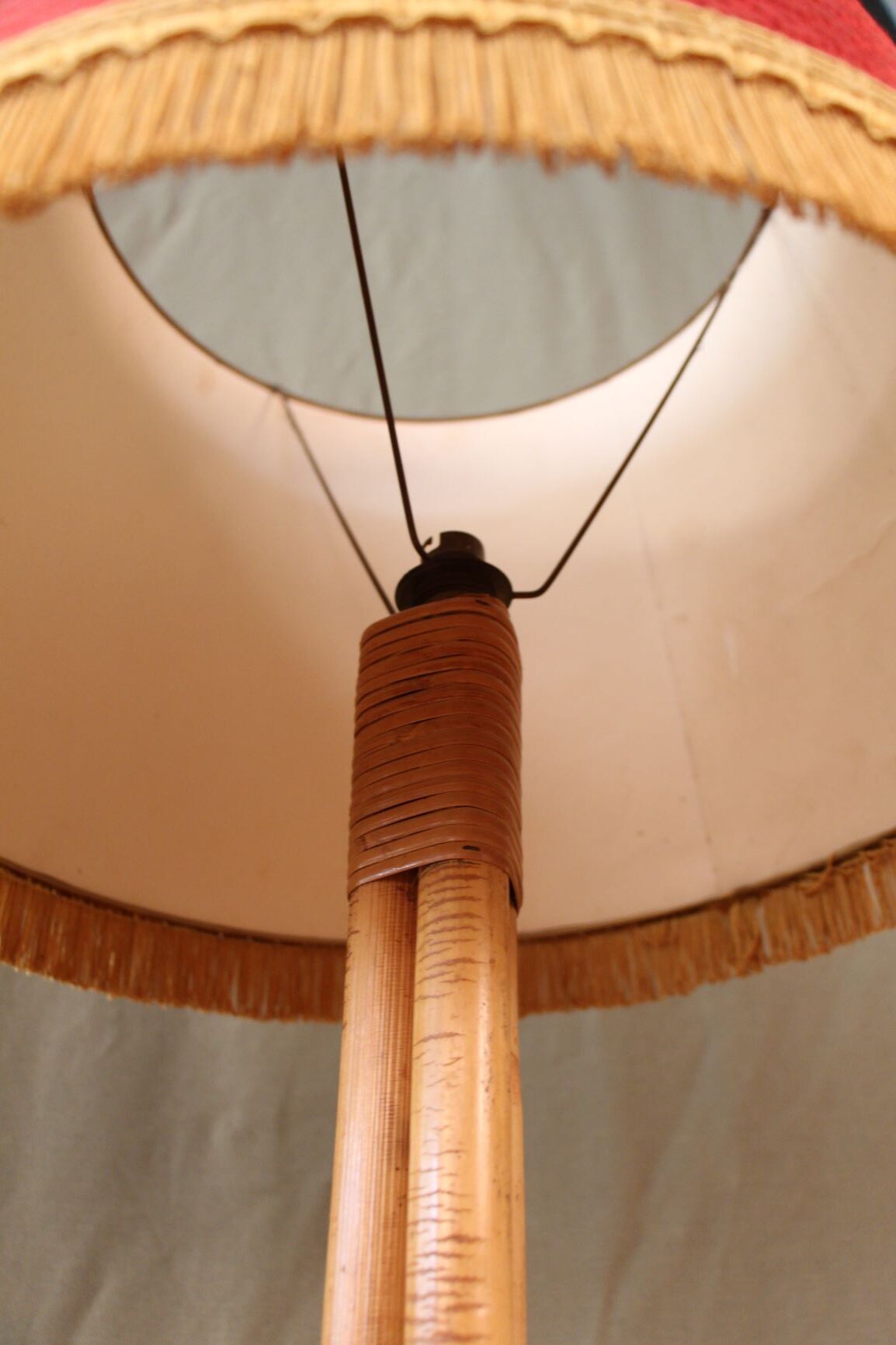 Rattan floor lamp