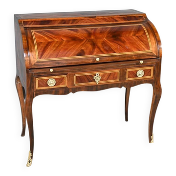 Bureau Cylindre en Acajou et Palissandre, époque Louis XV – 1ère partie XVI