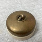 Antique Vintage Vitreous Brass and Ceramic Switch