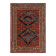 Red diamond-patterned oriental rug