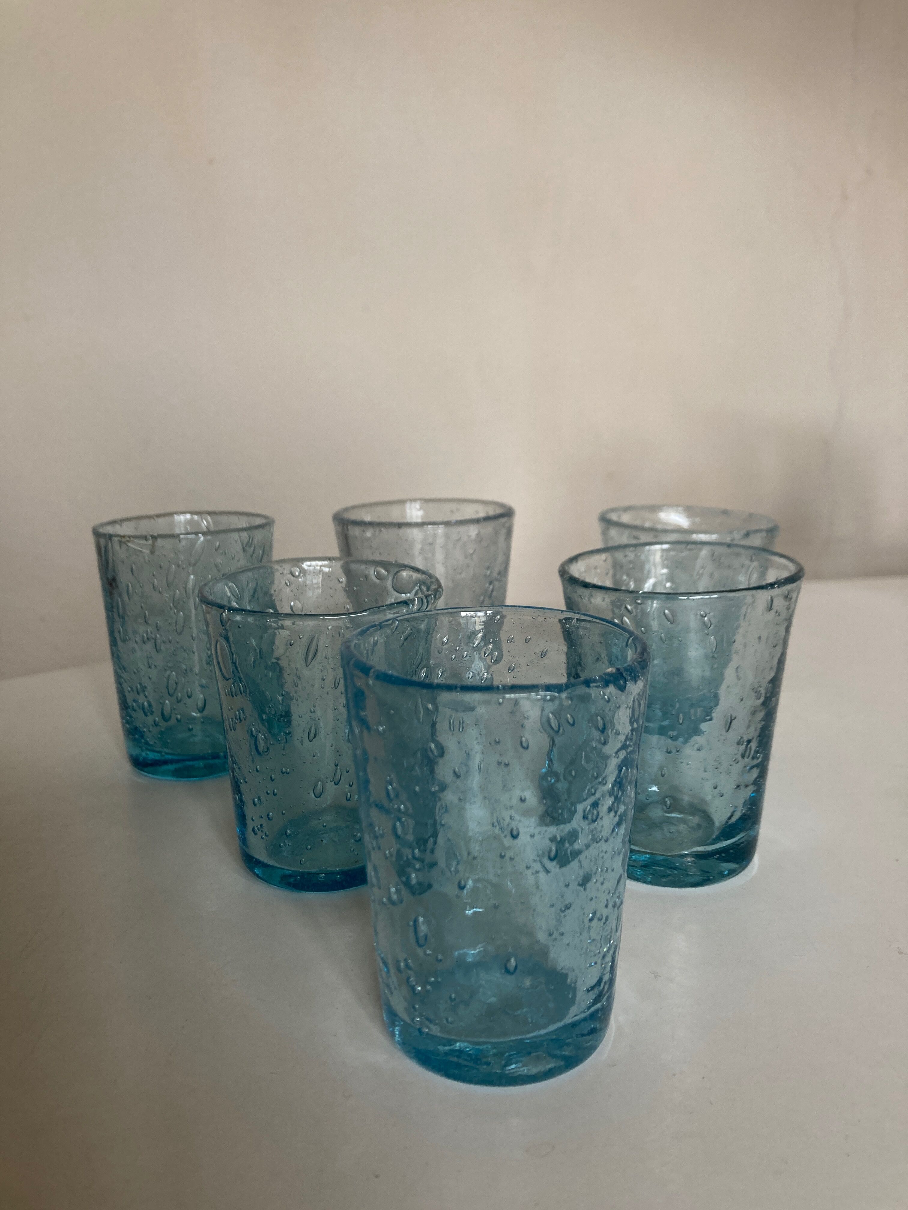 Set of 6 glasses cup of biot 1960