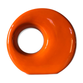 Vintage orange ceramic vase Years 70