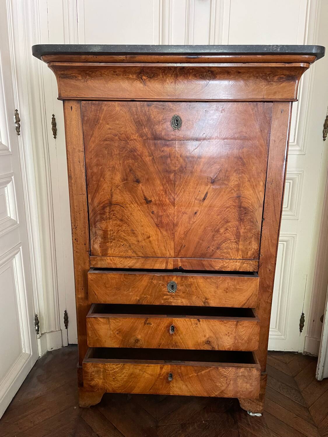 Restoration period mahogany secretary