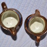 Pair of pitchers in Jersey earthenware