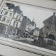 Old framed engraving dinan under glass and marie-louise