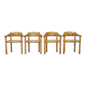 4x Chaises de Salle à Manger en Pin par Rainer Daumiller, 1970