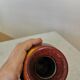 Vintage Scheurich Fat Lava Vase: West German Red & Yellow Pottery