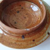 Pyrite stoneware ceramic candy box signed A (Signature to be identified)