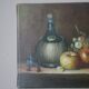 Old oil painting on canvas still life W. Jenkins countryside decoration