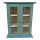 Green and beige 2-door wall display case