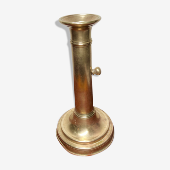 Solid brass push candle holder