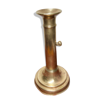 Solid brass push candle holder