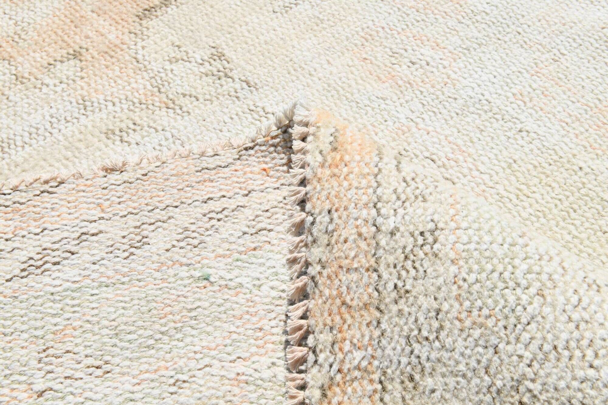 Pale Blush Vintage Area Rug, 182x304 Cm Faded Wool Carpet, 182x304 Cm