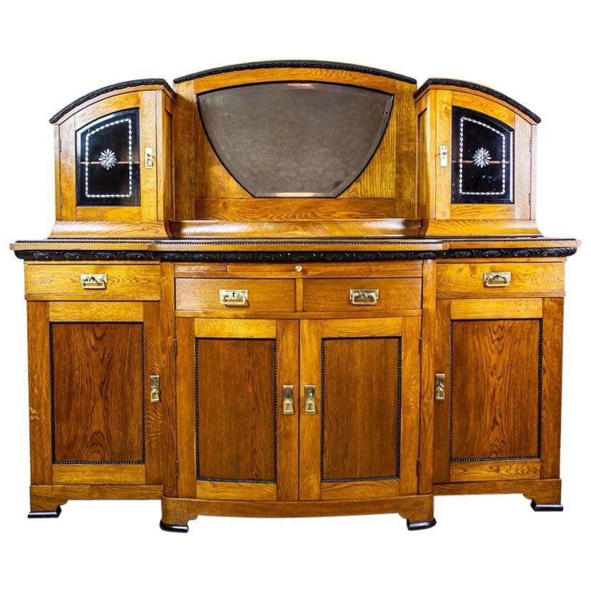 Art Nouveau Sideboard with Oak, 1890s