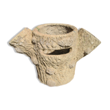 Cement tree trunk planter