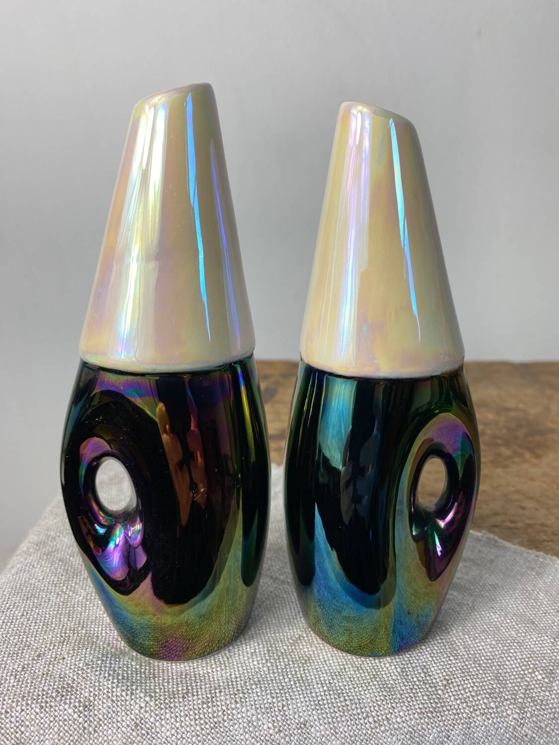 Ceramic salt and pepper shakers from the Verceram collection