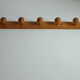 Scandinavian pine wooden ball shaped coat hooks, 1970s.