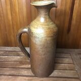 Ancien pichet grès brun beige vintage