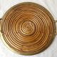 Rattan and brass tray
