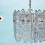 Orrefors Vintage Glass Suspension, Space Age lamp by Fagerlund