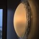 Pair of wall lights or ceiling lights in pressed glass and opaline - vintage design 80