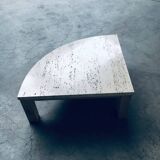 Mid-Century Modern Travertine Edge Side Table, Italy, 1970s