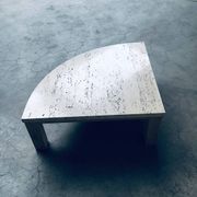 Mid-Century Modern Travertine Edge Side Table, Italy, 1970s
