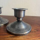 2 Charles Piguet wrought iron candlesticks