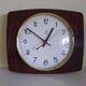 Electronic "Jaz" clock in formica, glass and brass - France - 60s