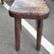Pair of antique wooden chair stools vintage tree trunk décor