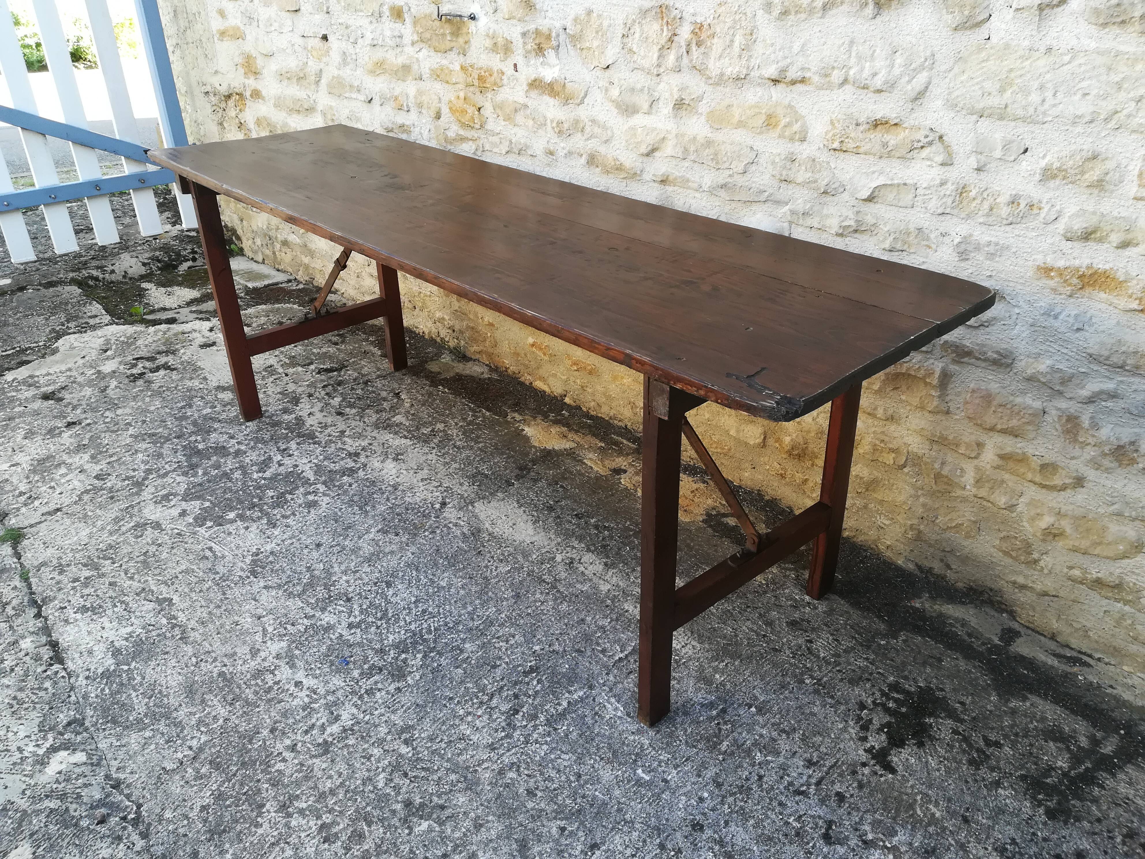 Folding brewery table
