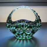 Baccarat cut crystal basket