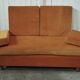 Vintage orange velvet bench from the 70s