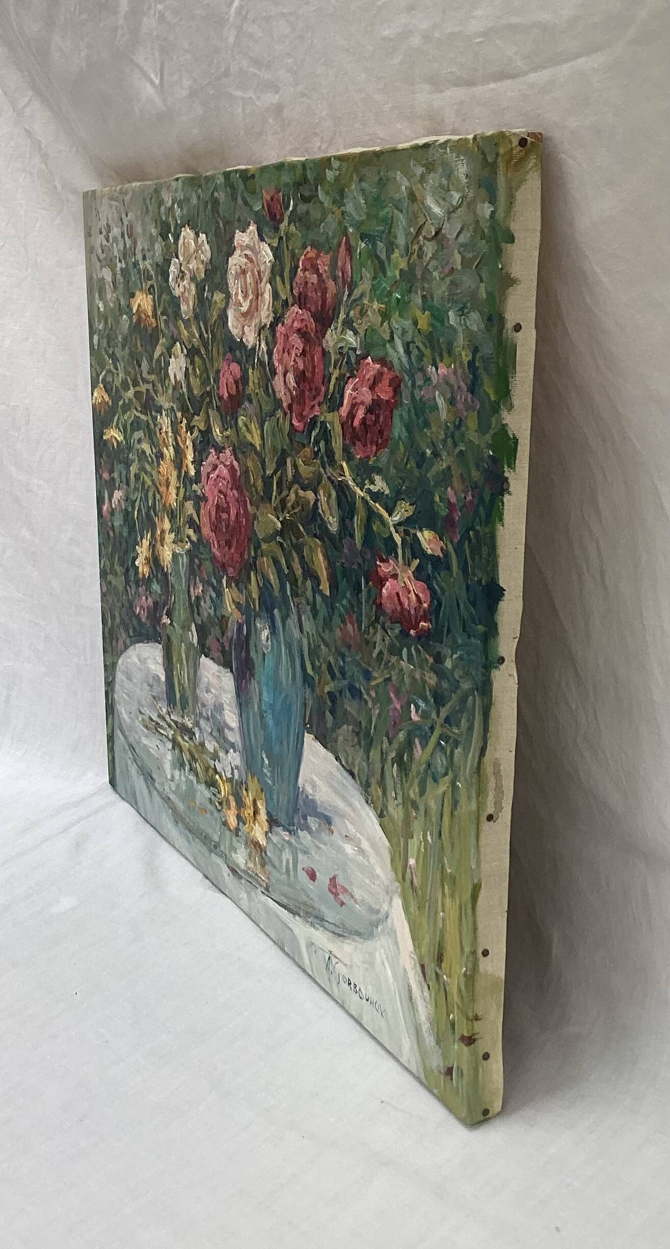 Signed painting Oil on canvas dimensions: height -50cm- width -60 cm-
