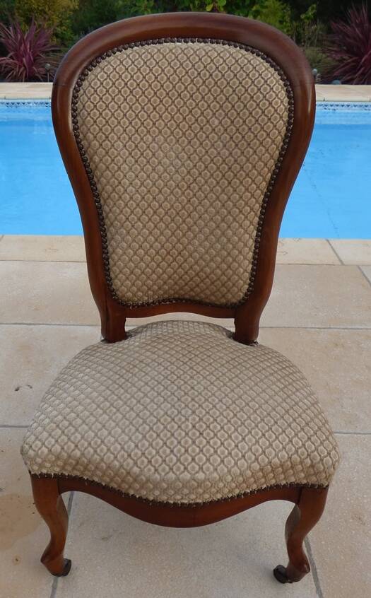 Louis Philippe period coffee chair in quality wood, excellent condition