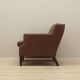 Brown leather armchair, Danish design, 1960s, production: Denmark