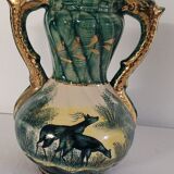 Old faience vase said to the "deer".