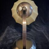 Art Deco bedside lamp, opaline/nickel brass, 1930s.