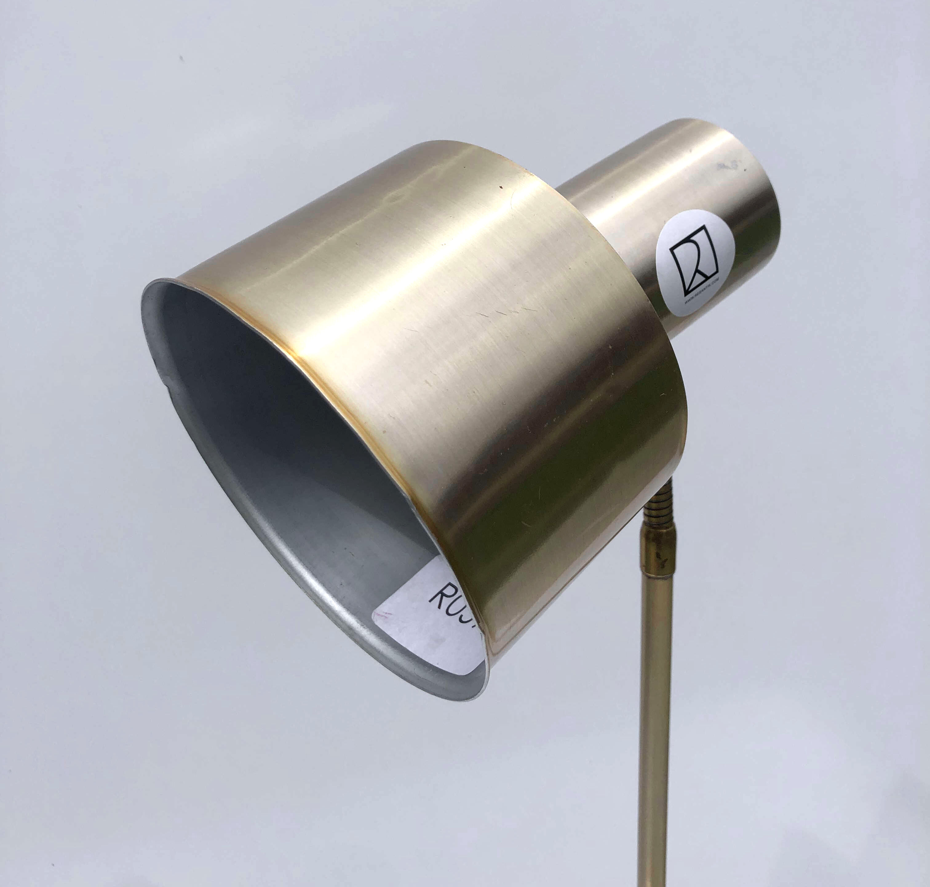 Vintage 20th Century Brass Spotlight Floor Lamp By NAFA, European Plug, 1960's