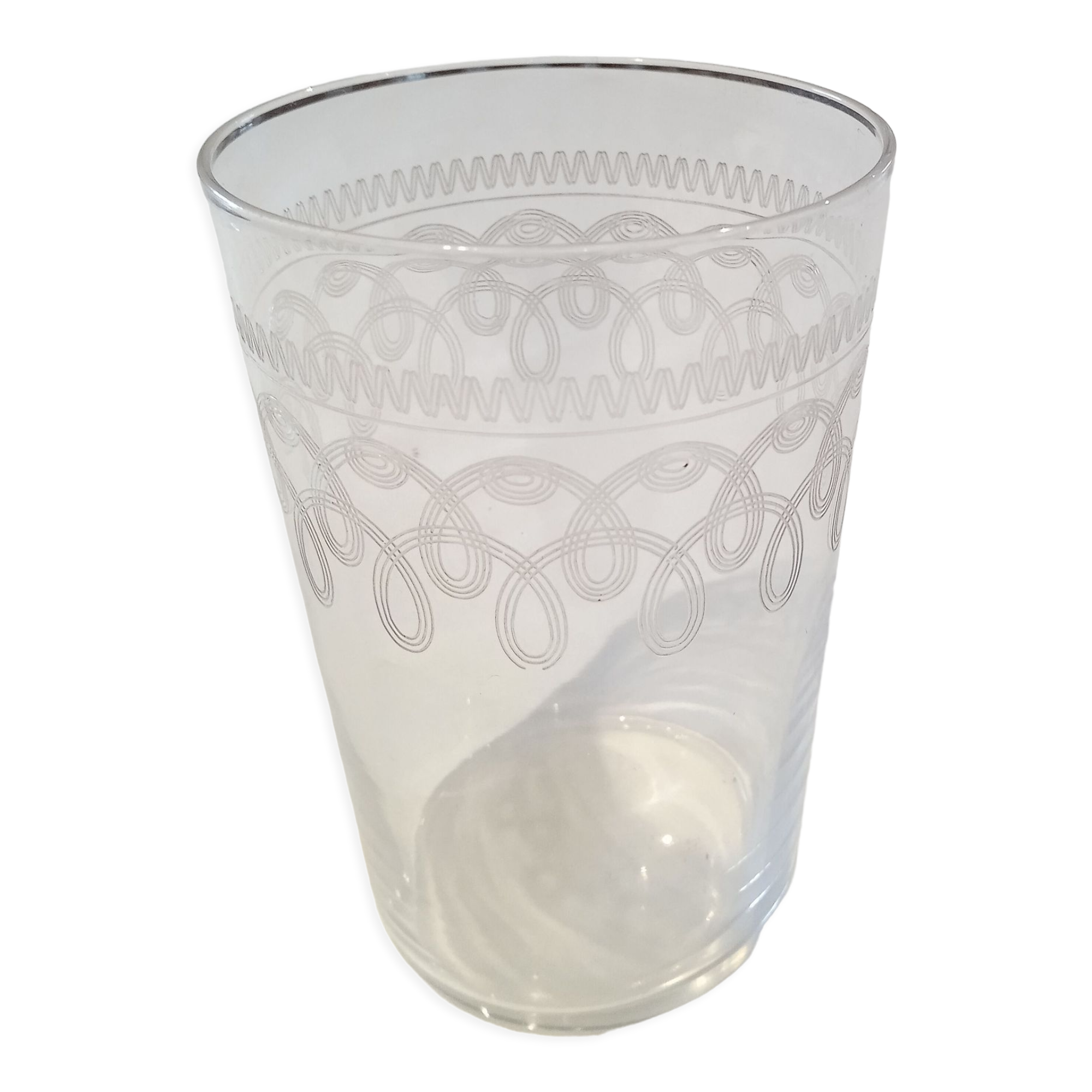 Needle-etched crystal christening cup