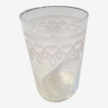 Needle-engraved crystal baptism tumbler