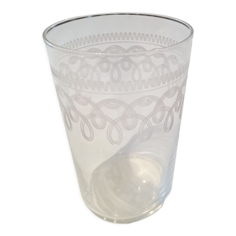 Needle-engraved crystal baptism tumbler