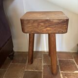 Brutalist stool in the style of Charlotte Perriand